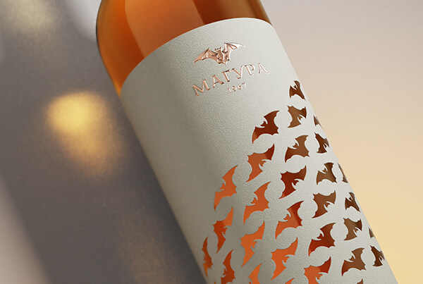 Minimalist Modern Grape Brandy Label Design for Magura Winery